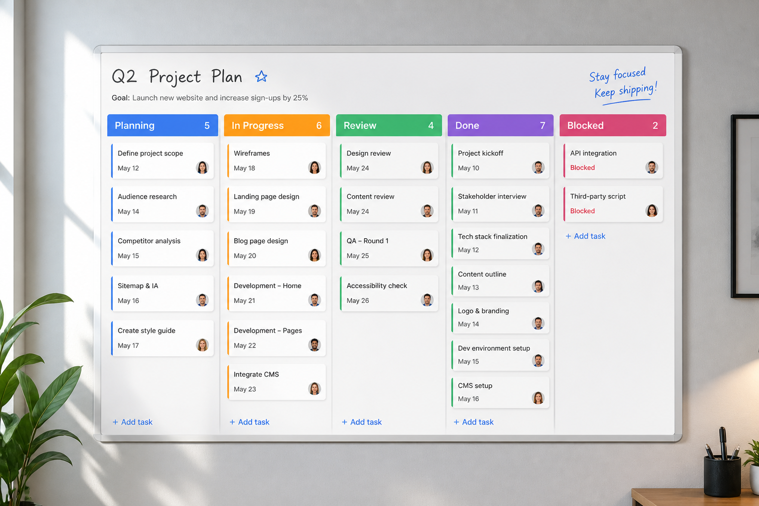 Apps Like Monday inspired business app app preview