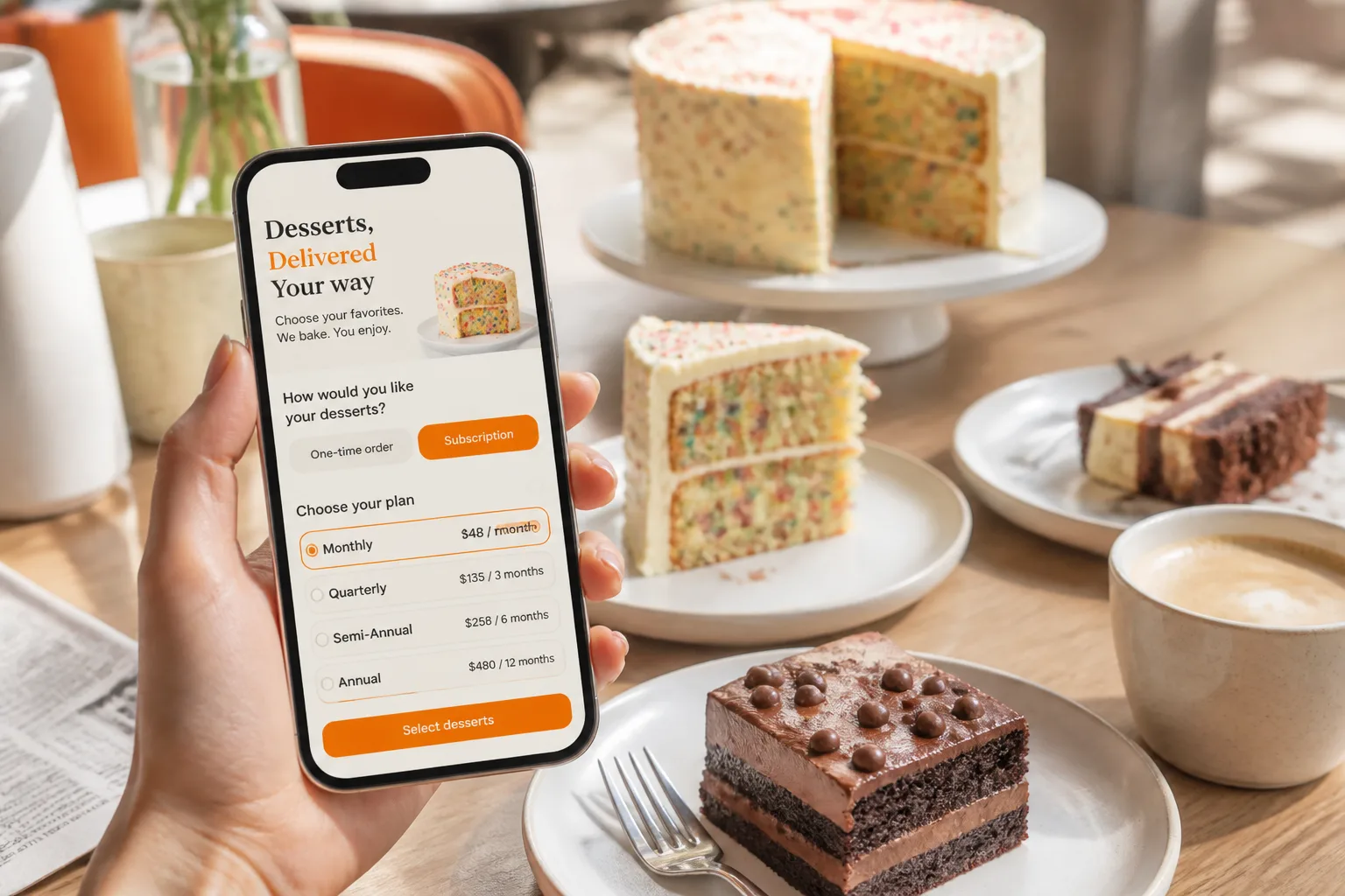 Milk Bar inspired cake-delivery app preview