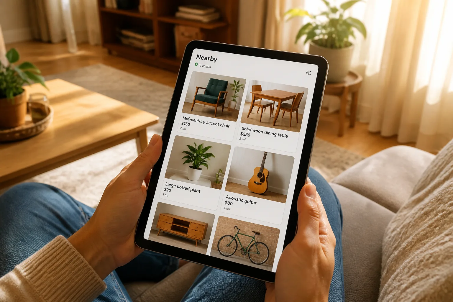 Facebook Marketplace inspired classified app preview