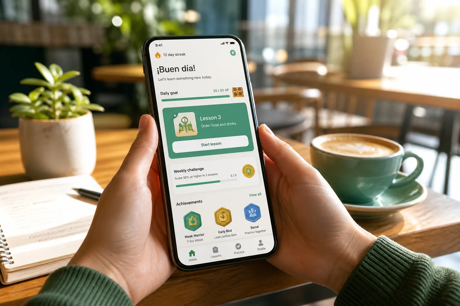 Duolingo inspired education app preview
