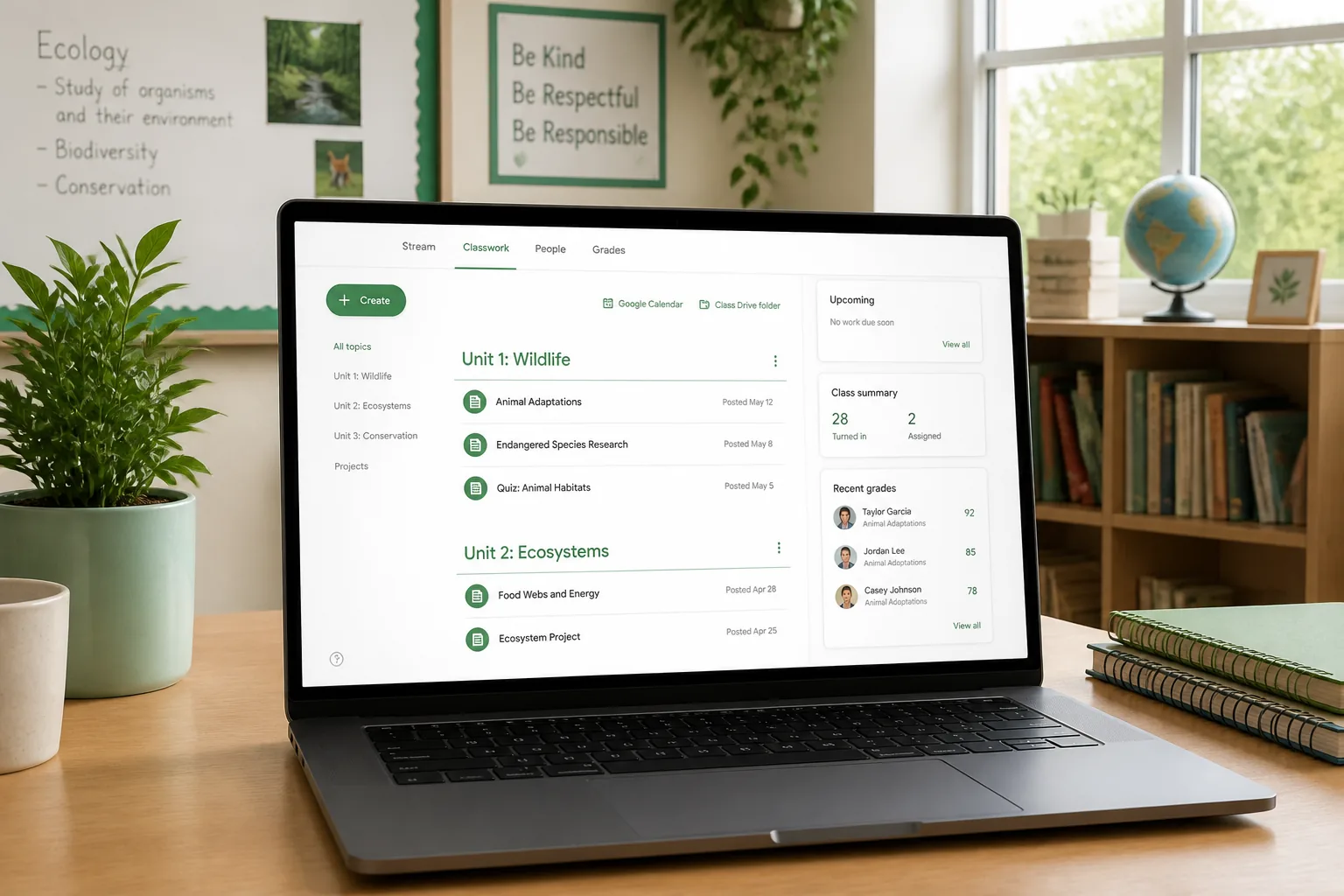 Google Classroom inspired education app preview