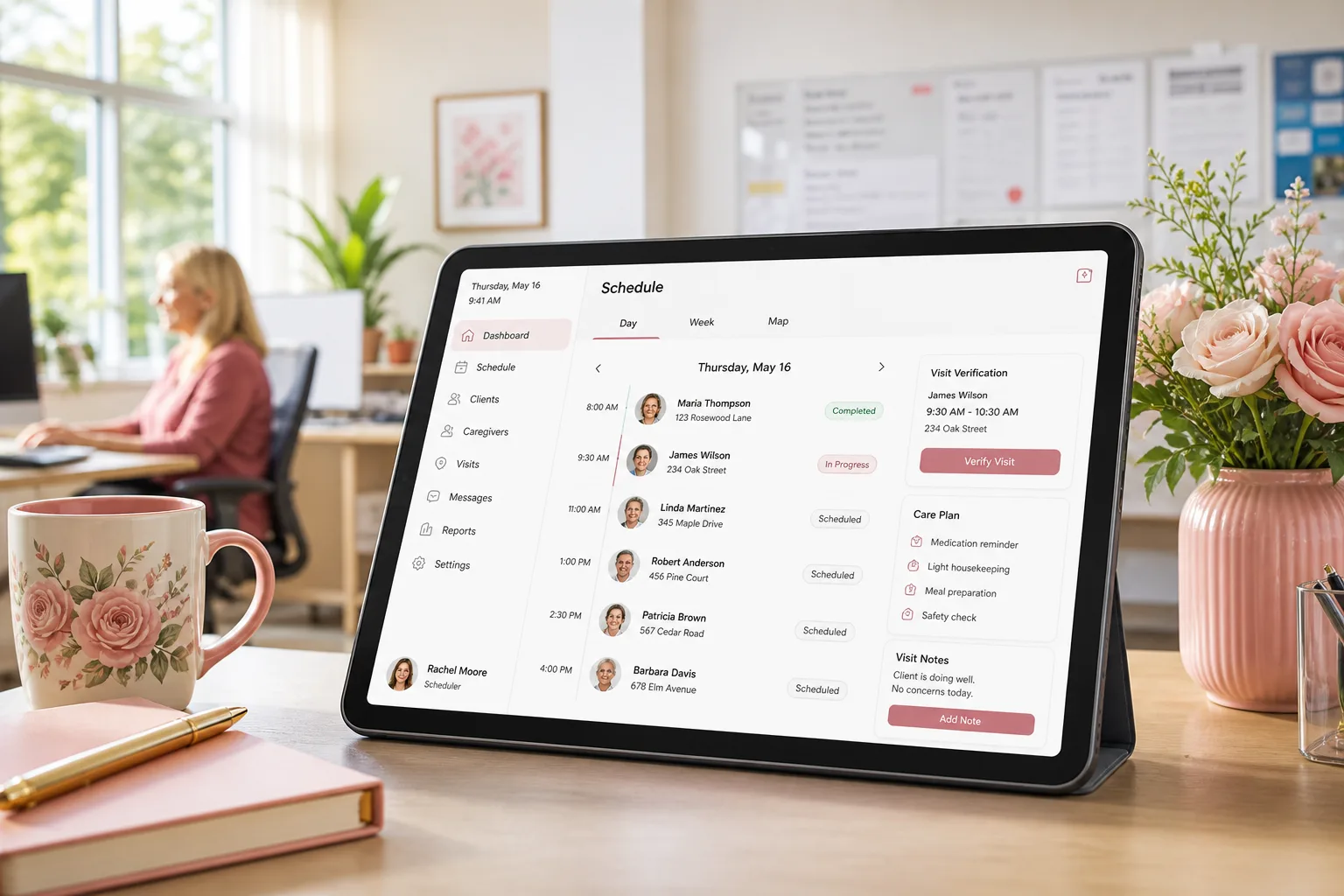 Honor Care Pro inspired elder-care app preview