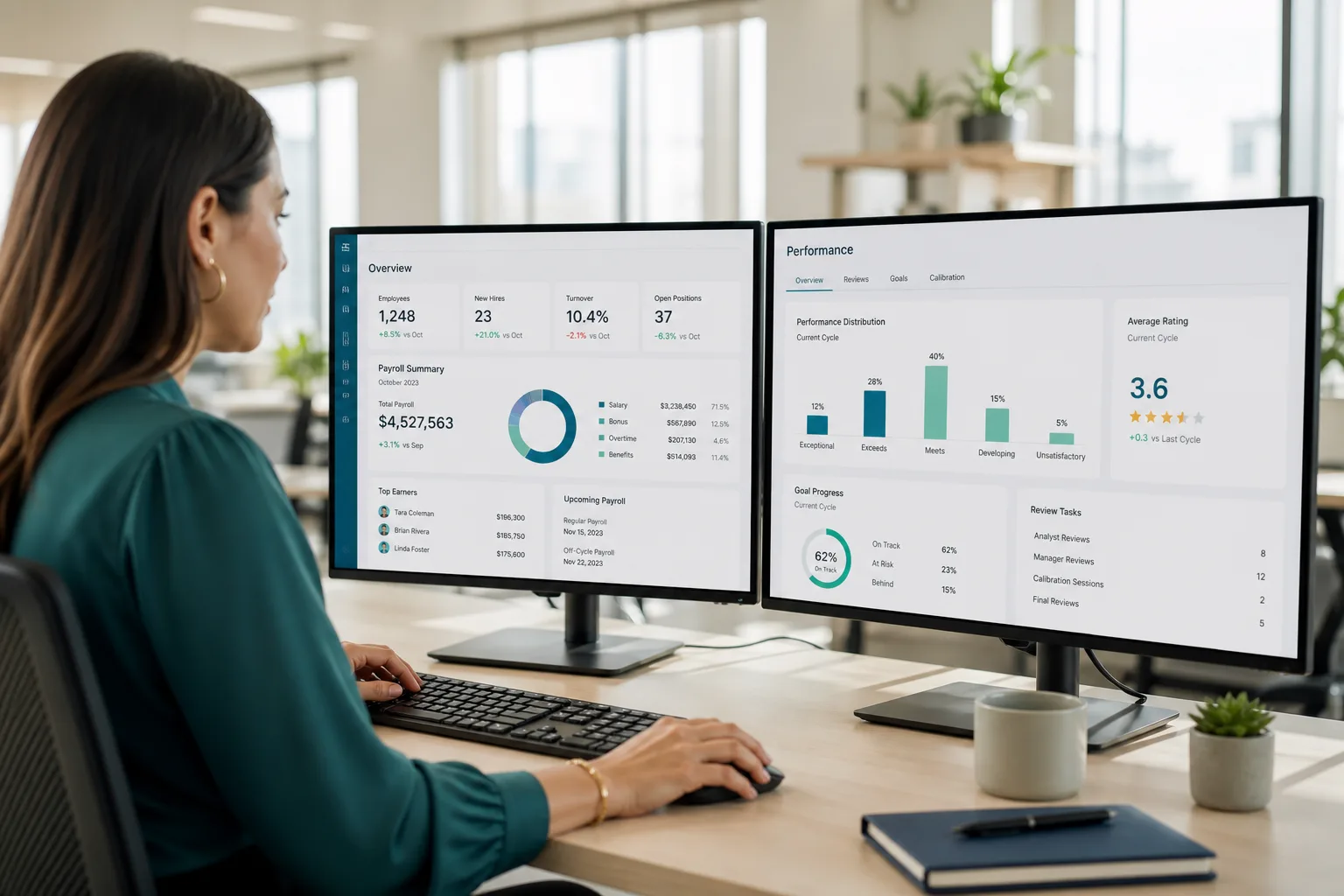 Workday inspired employee management app preview