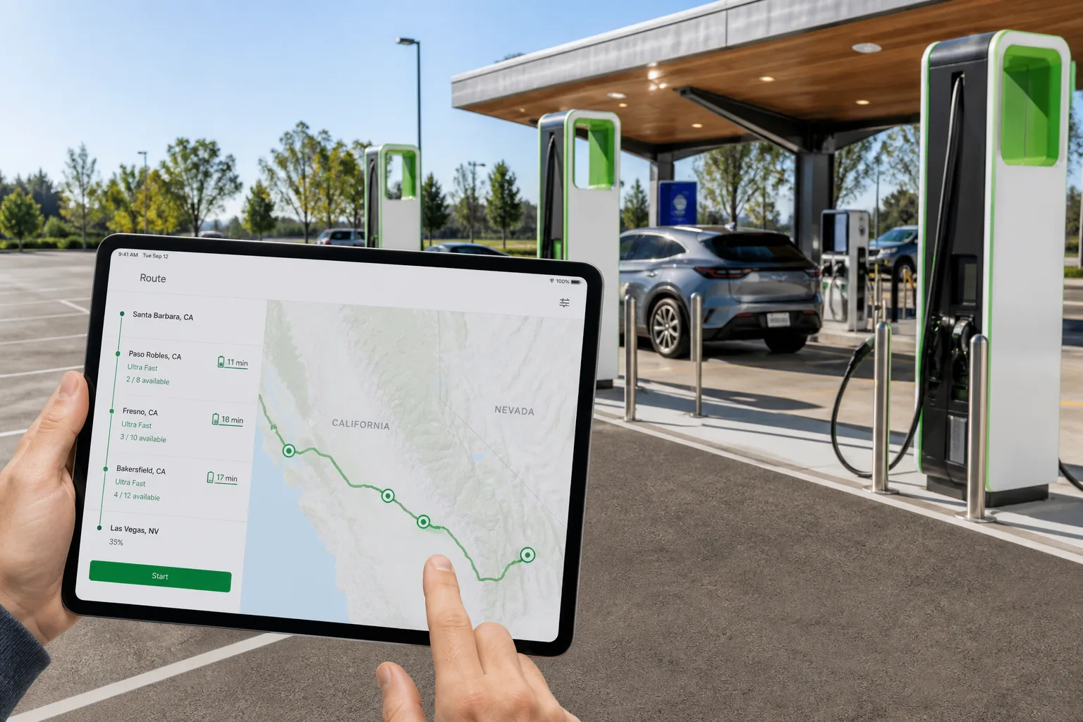 Electrify America inspired ev-charging app preview