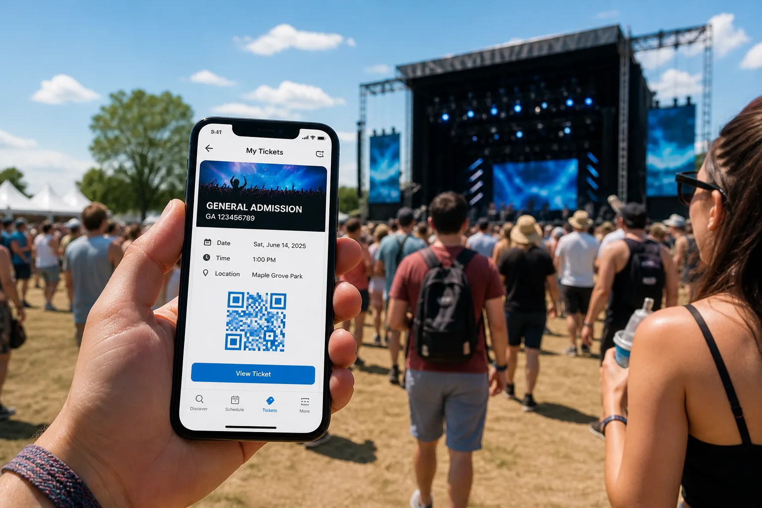 Festival inspired event app preview