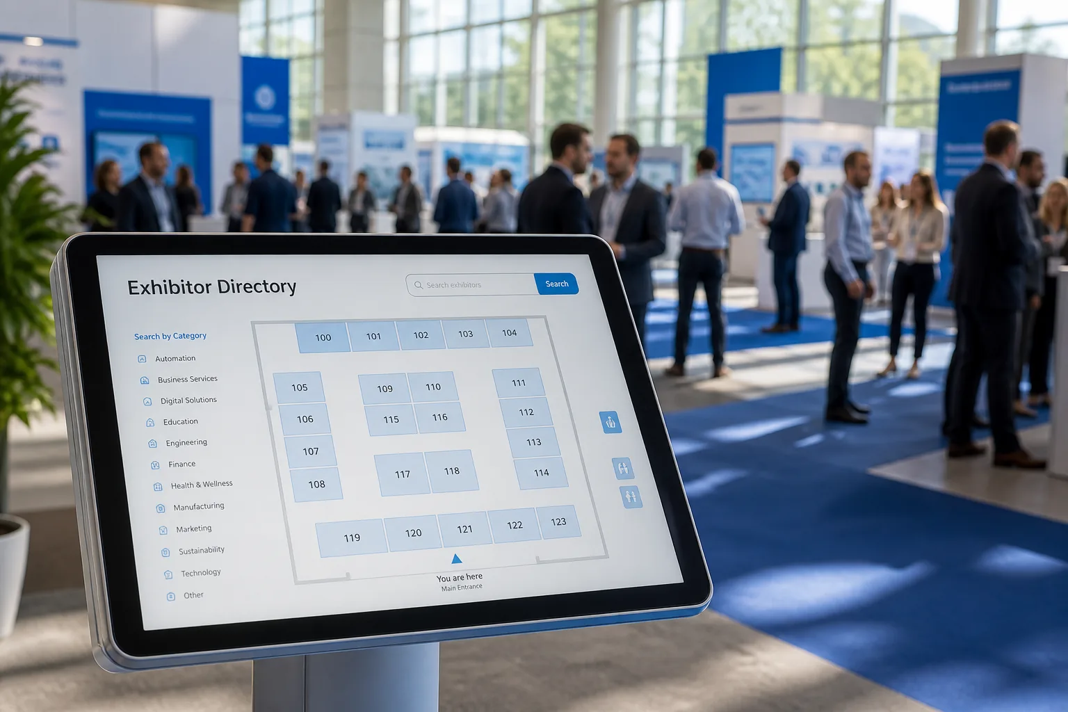 Trade Show inspired event app preview