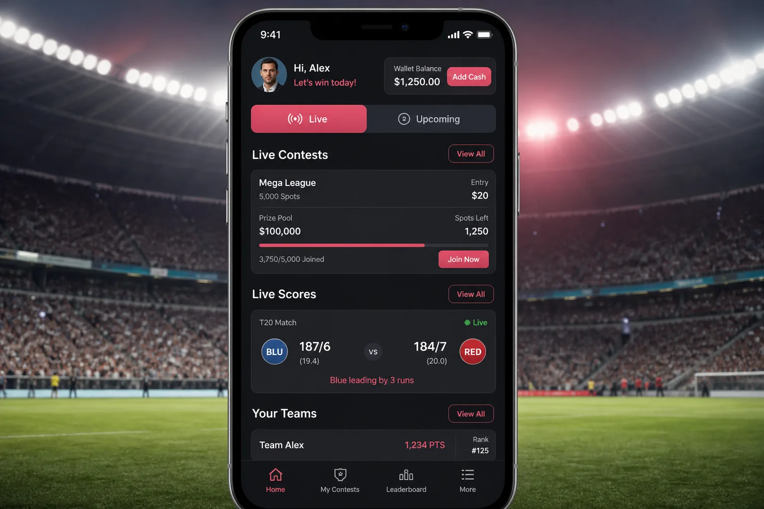 Daily inspired fantasy sports app preview