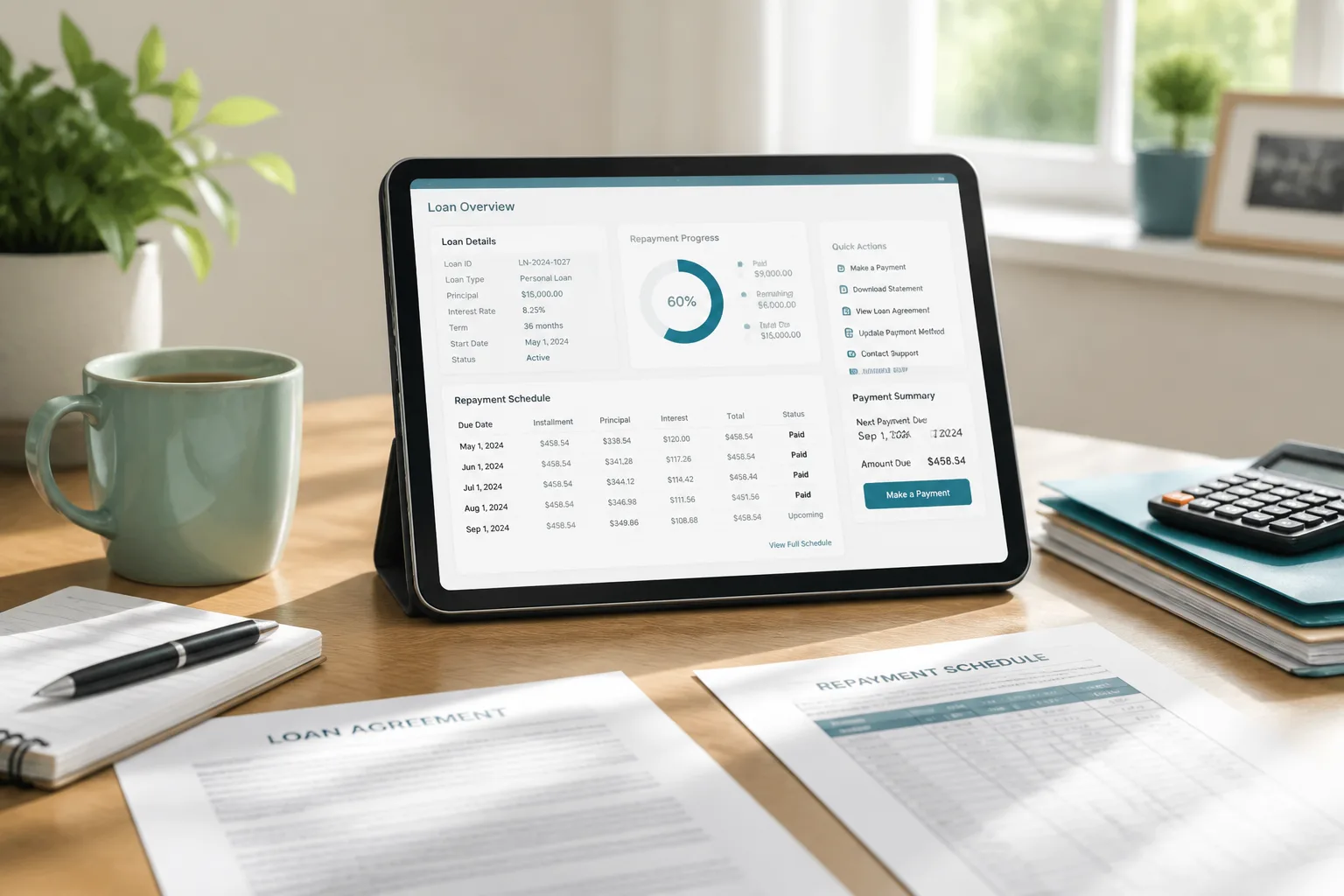 Lending inspired fintech app preview