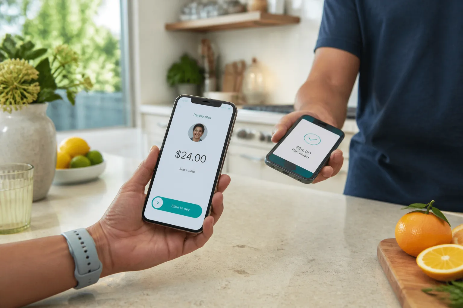 Payments inspired fintech app preview