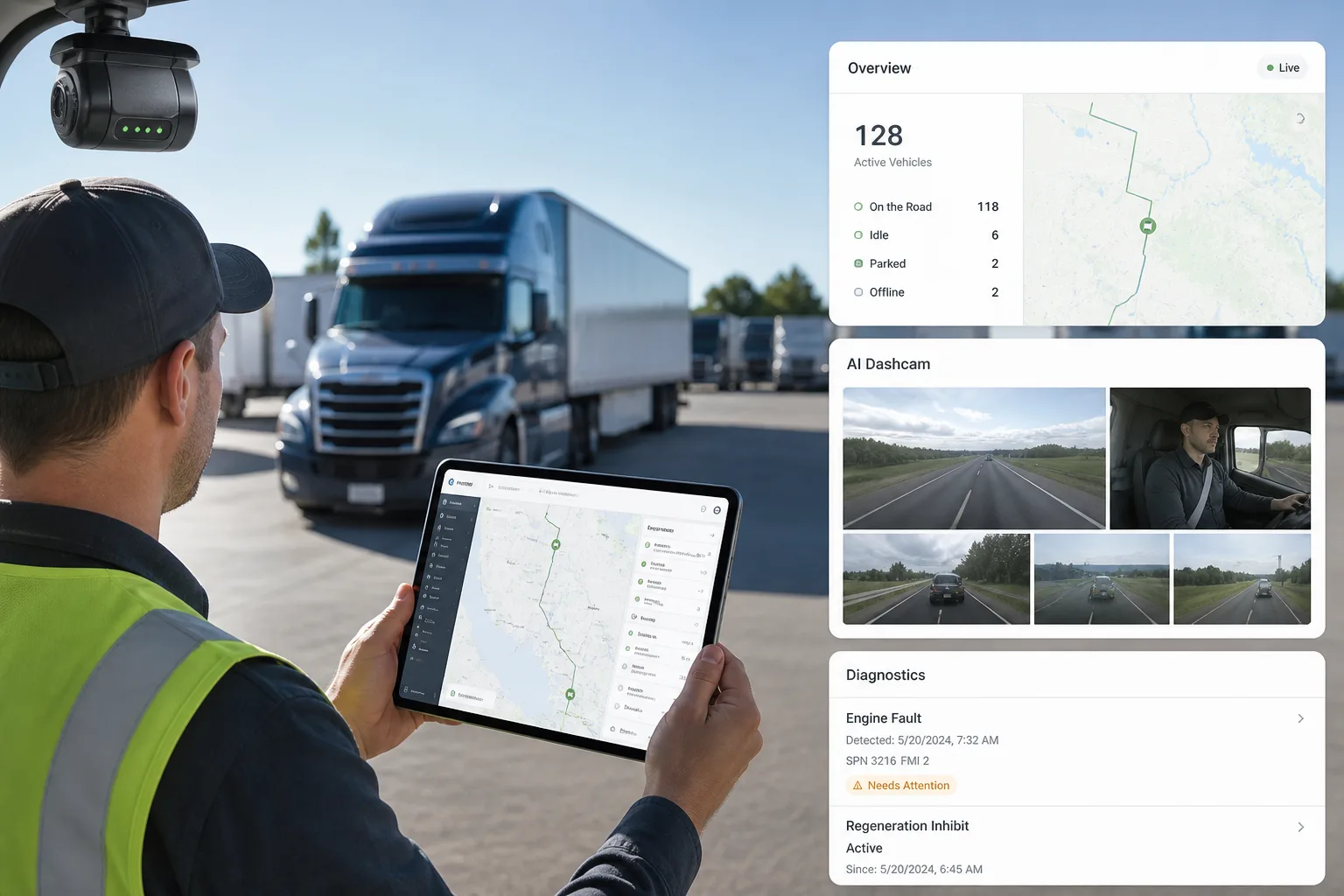 Samsara inspired fleet-management app preview