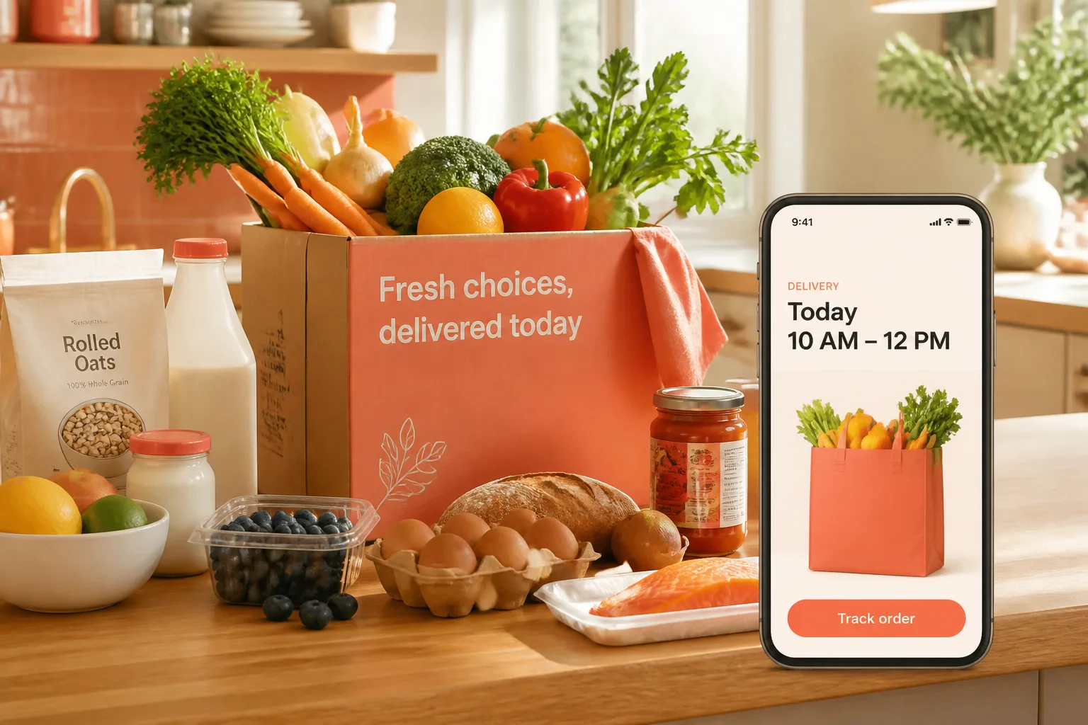 Amazon Fresh inspired grocery-delivery app preview