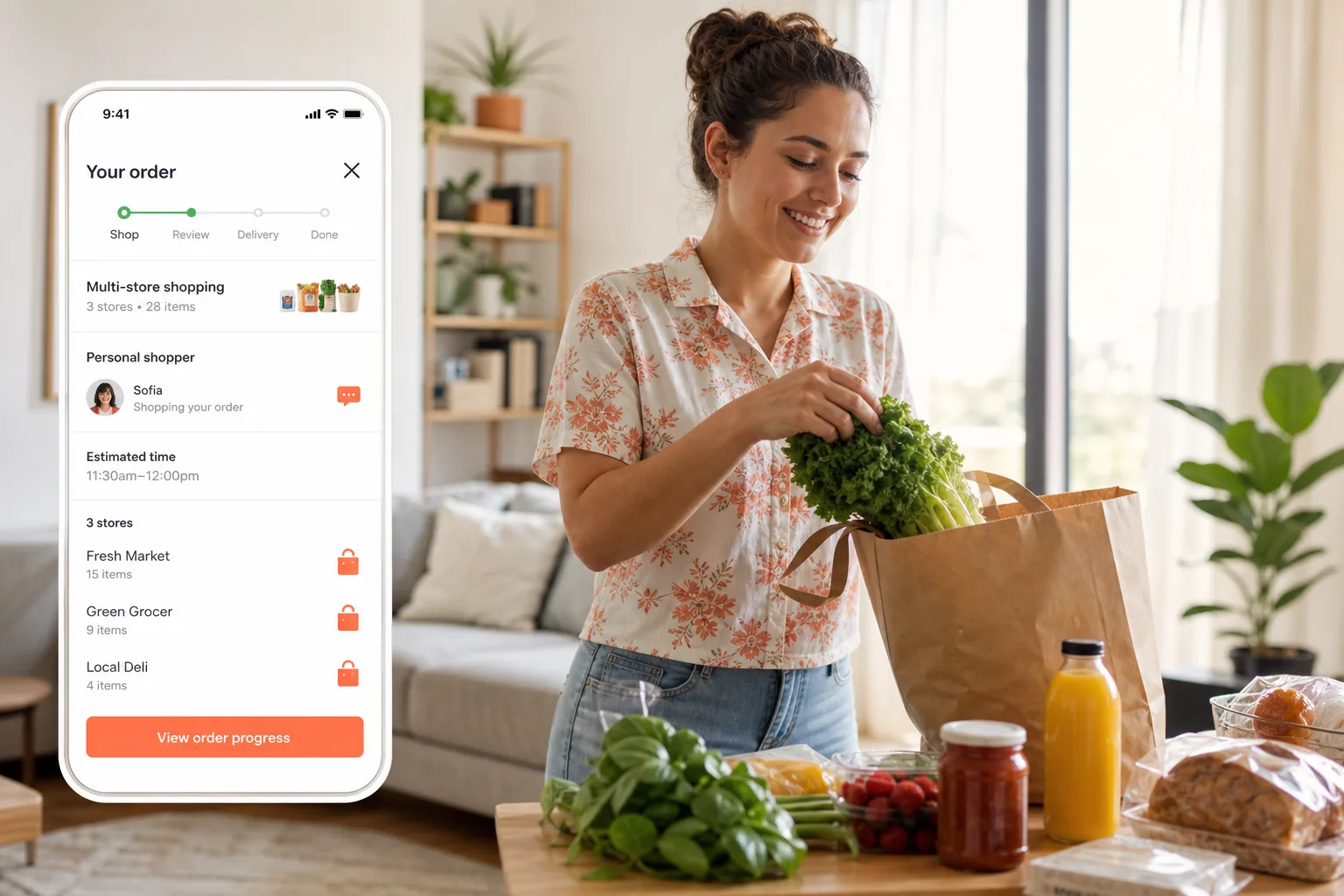Instacart inspired grocery-delivery app preview
