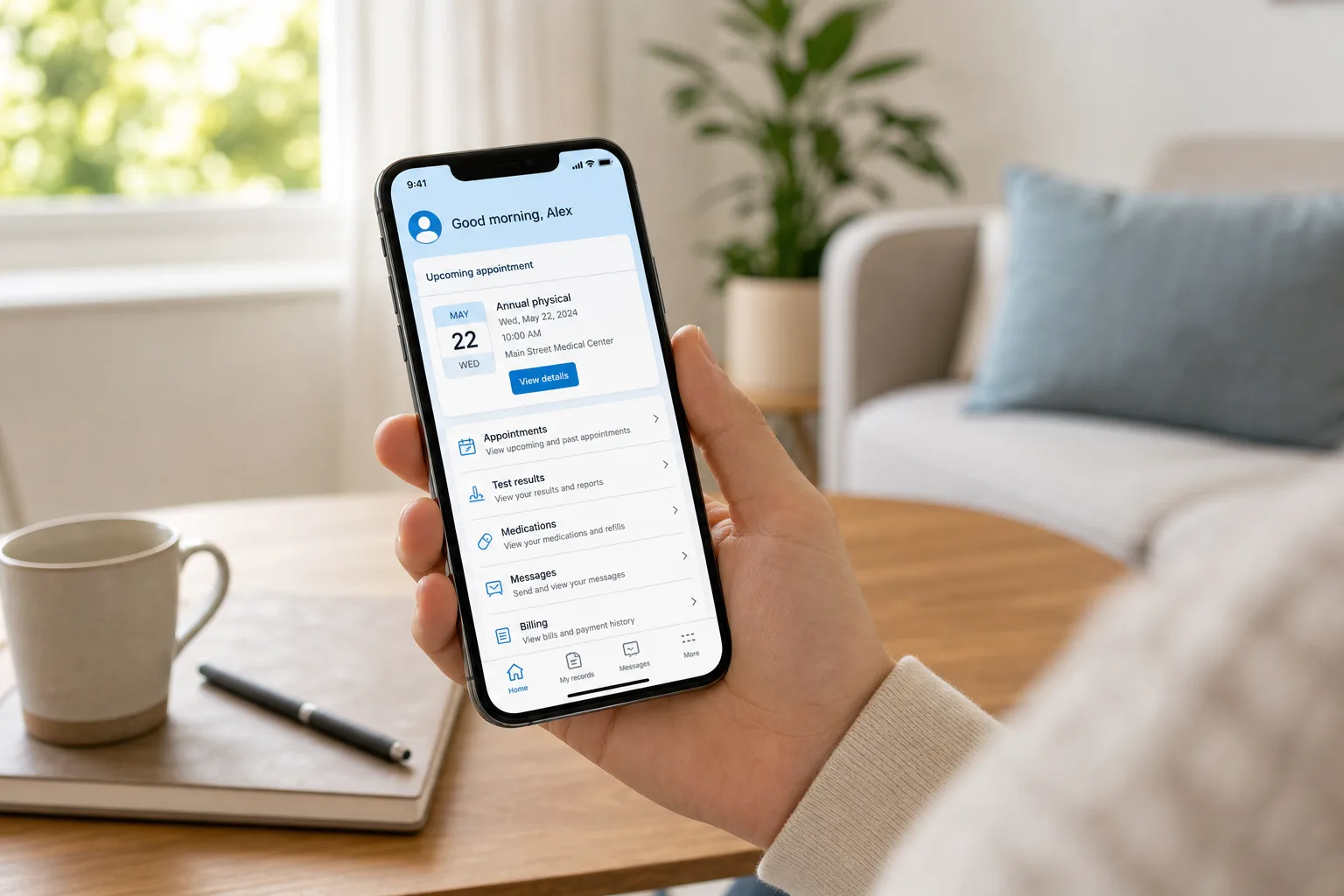 Epic MyChart inspired hospital-management app preview