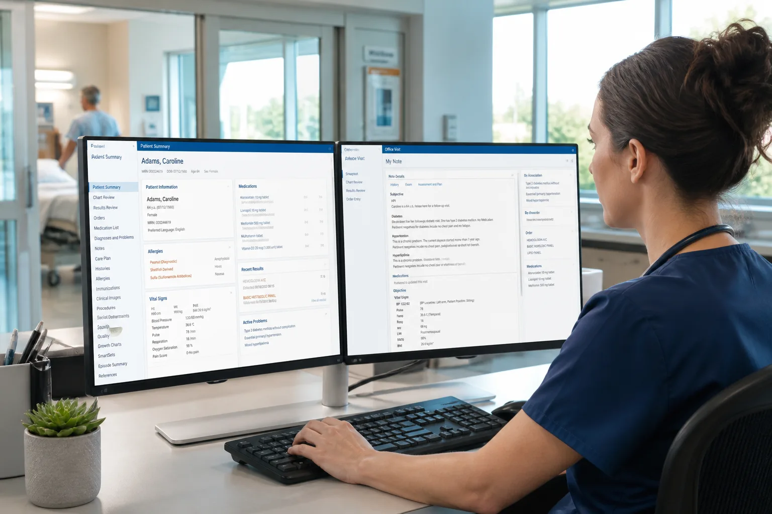 Oracle Health inspired hospital-management app preview