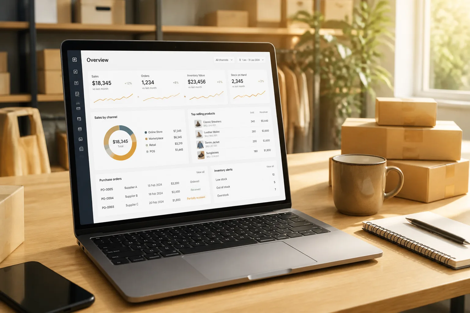 Cin7 inspired inventory management app preview
