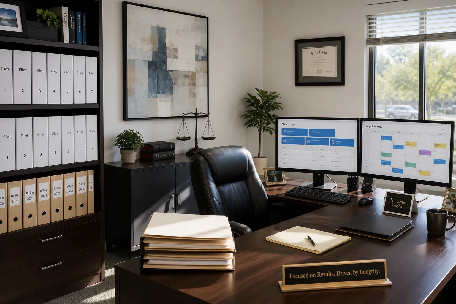 Software Like Clio inspired construction app preview
