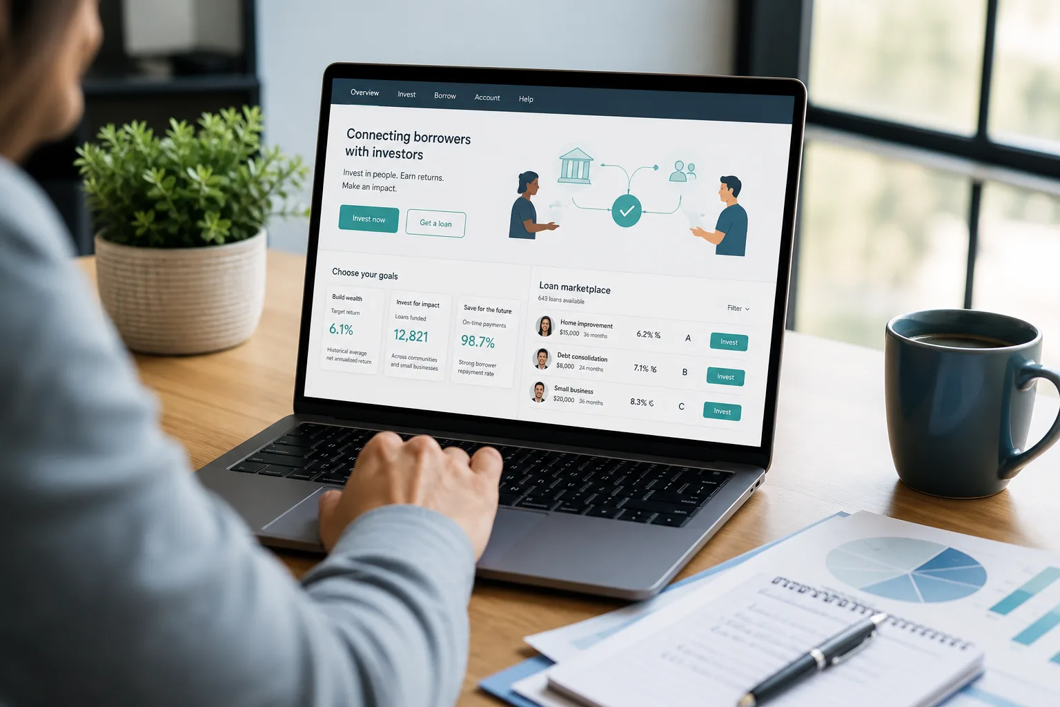 LendingClub inspired loan lending app preview