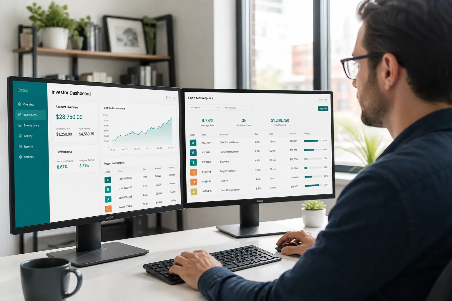 Prosper inspired loan lending app preview
