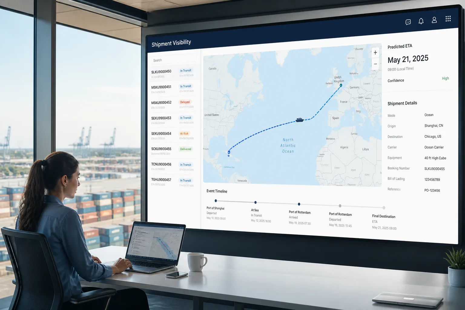 Project44 inspired logistics-management app preview