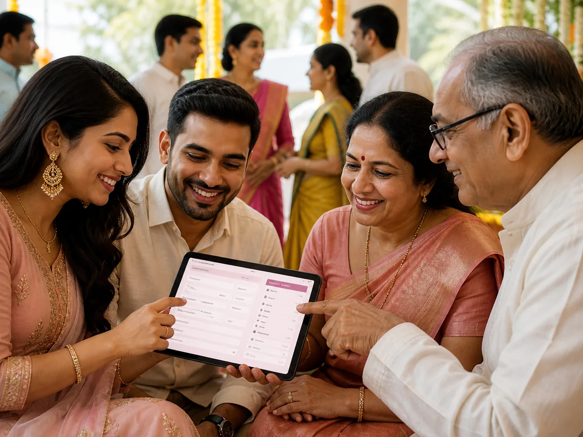 Bharat Matrimony inspired matrimonial app preview
