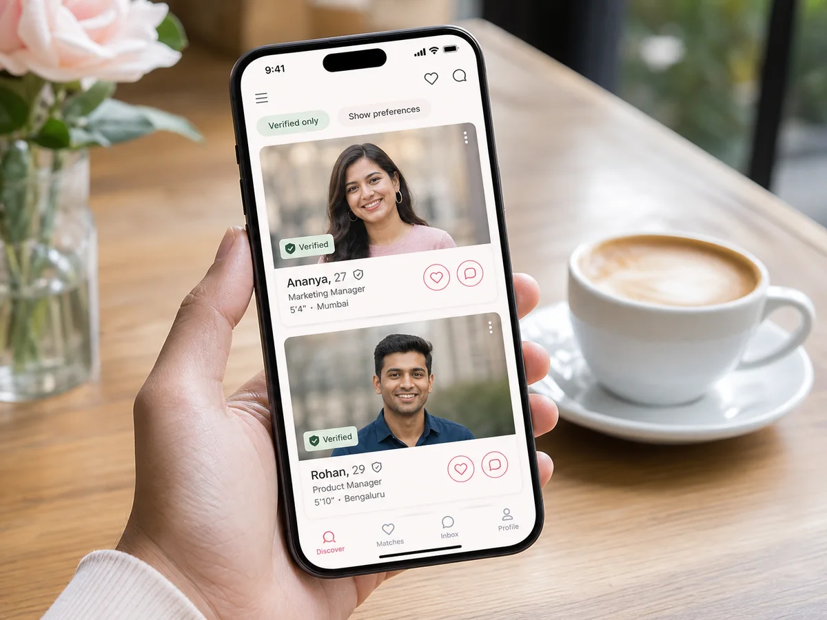 Jeevansathi inspired matrimonial app preview
