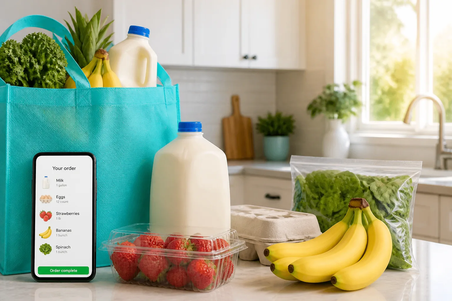 Instacart inspired milk-delivery app preview