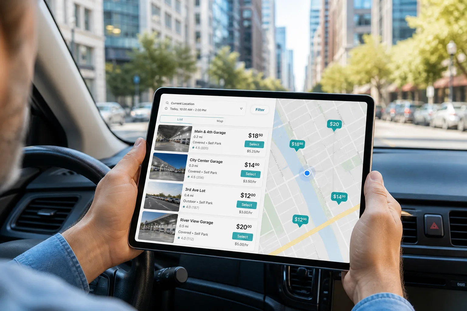 BestParking inspired parking-finder app preview
