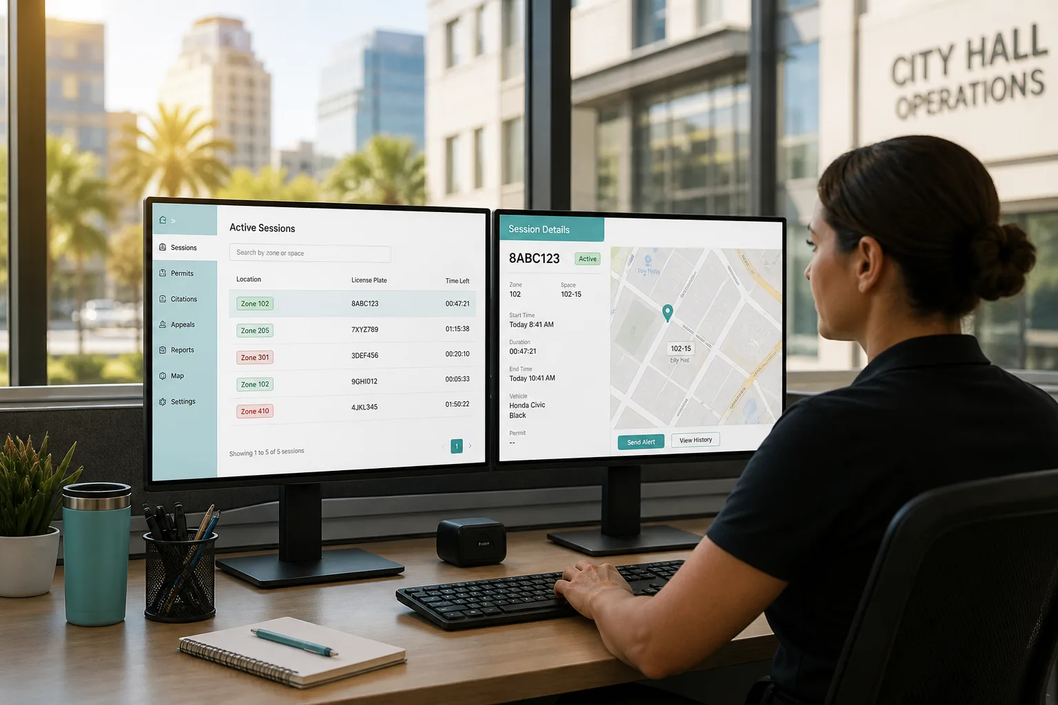 Passport Parking inspired parking-finder app preview