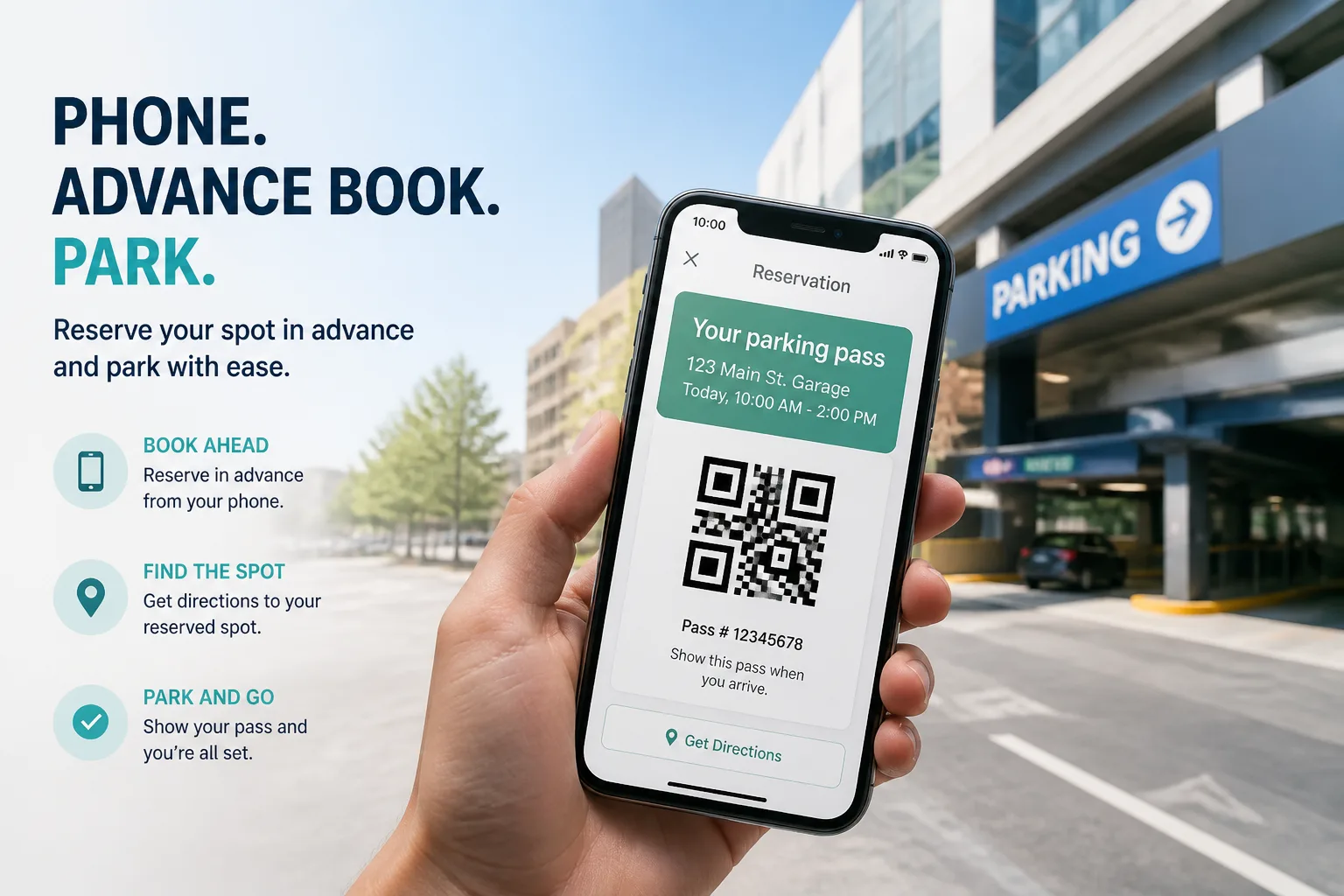 SpotHero inspired parking-finder app preview