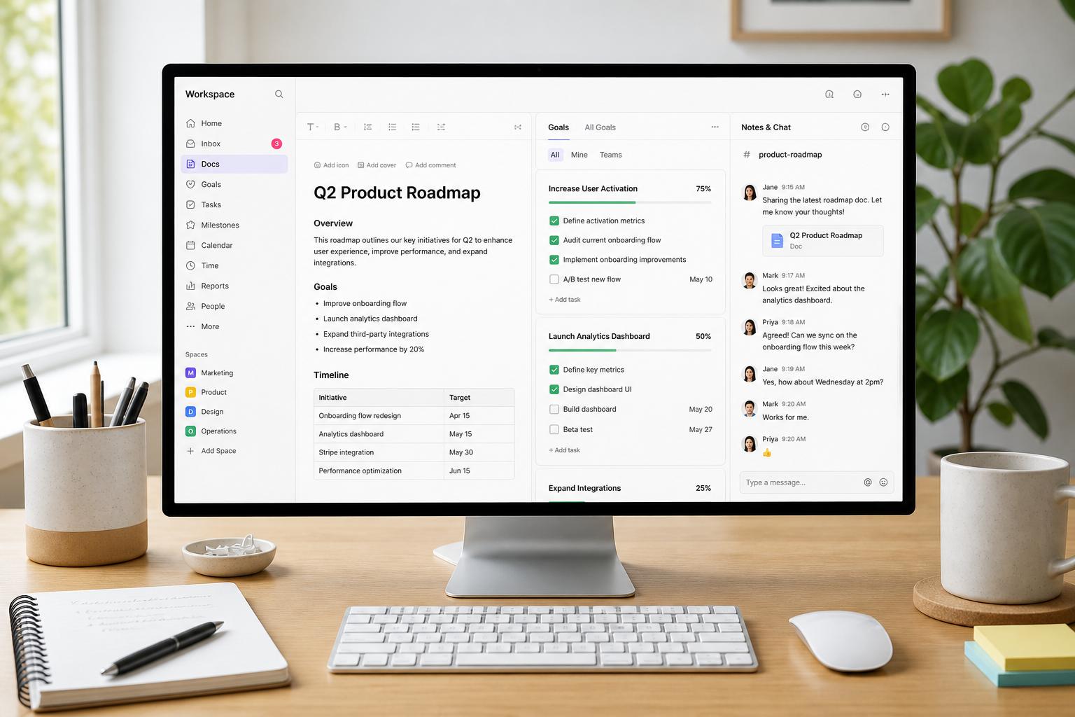 Apps Like ClickUp inspired project management app preview