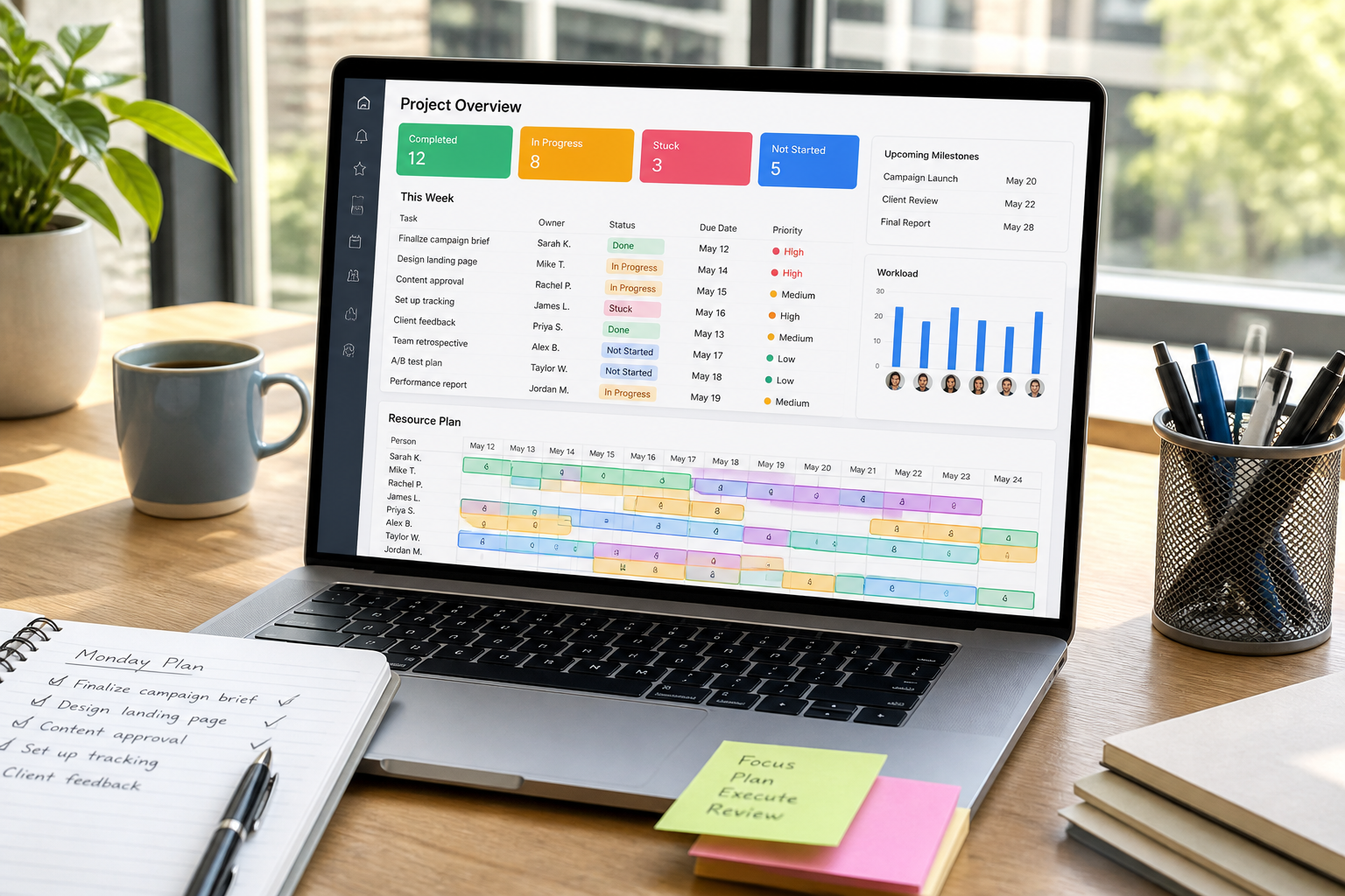 Apps Like Monday inspired project management app preview