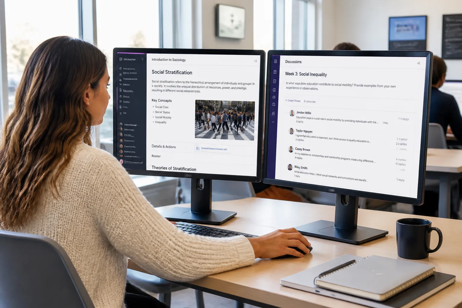 Blackboard Learn inspired school management app preview