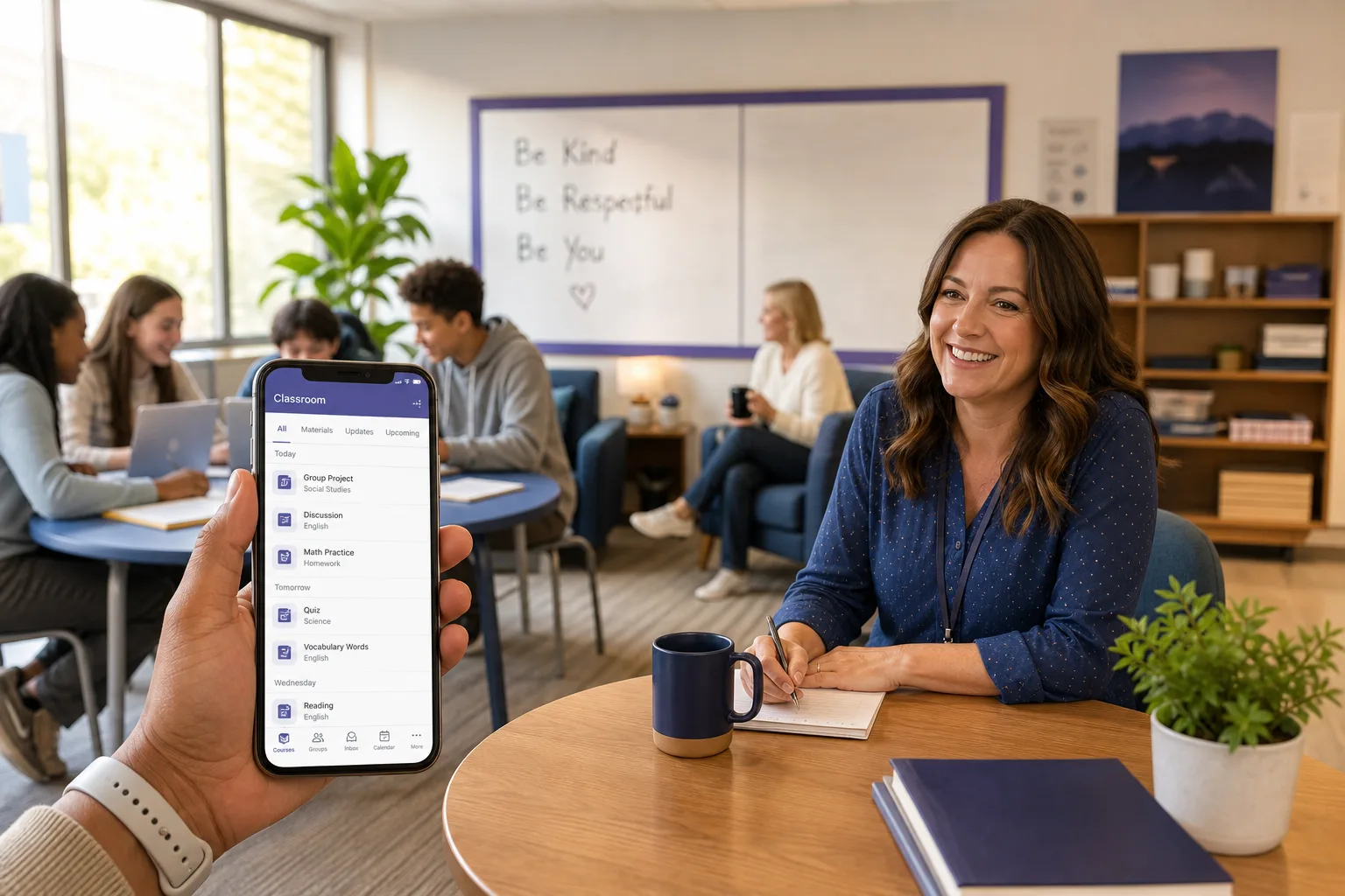 Schoology inspired school management app preview