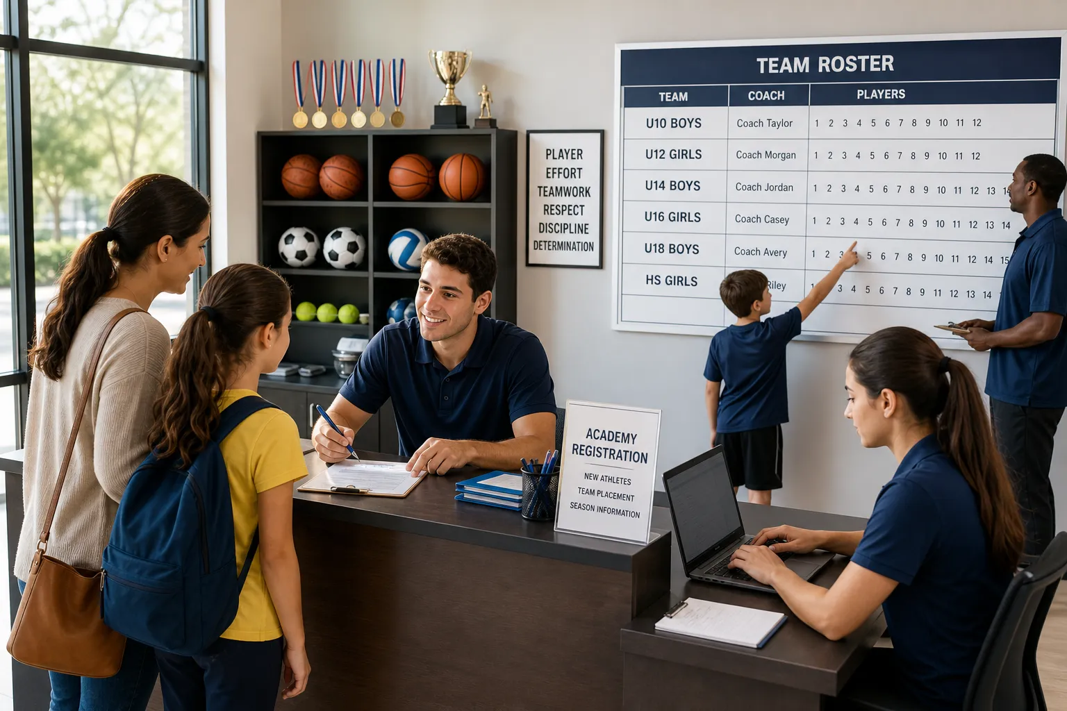 Platforms Like SportsEngine inspired sports academy software preview