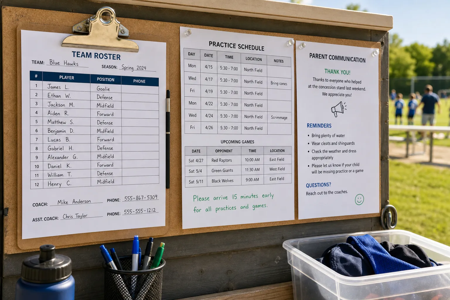 Platforms Like TeamSnap inspired sports coaching app preview