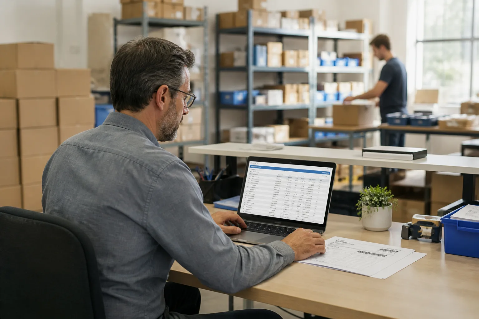 Fishbowl Warehouse inspired warehouse management app preview