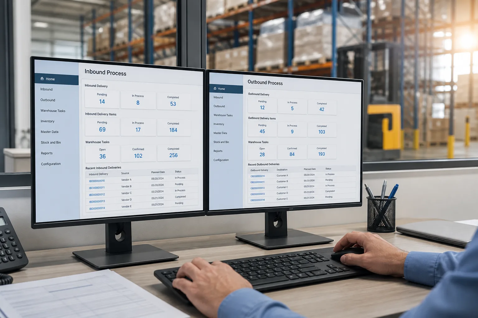 SAP Extended Warehouse Management inspired warehouse management app preview