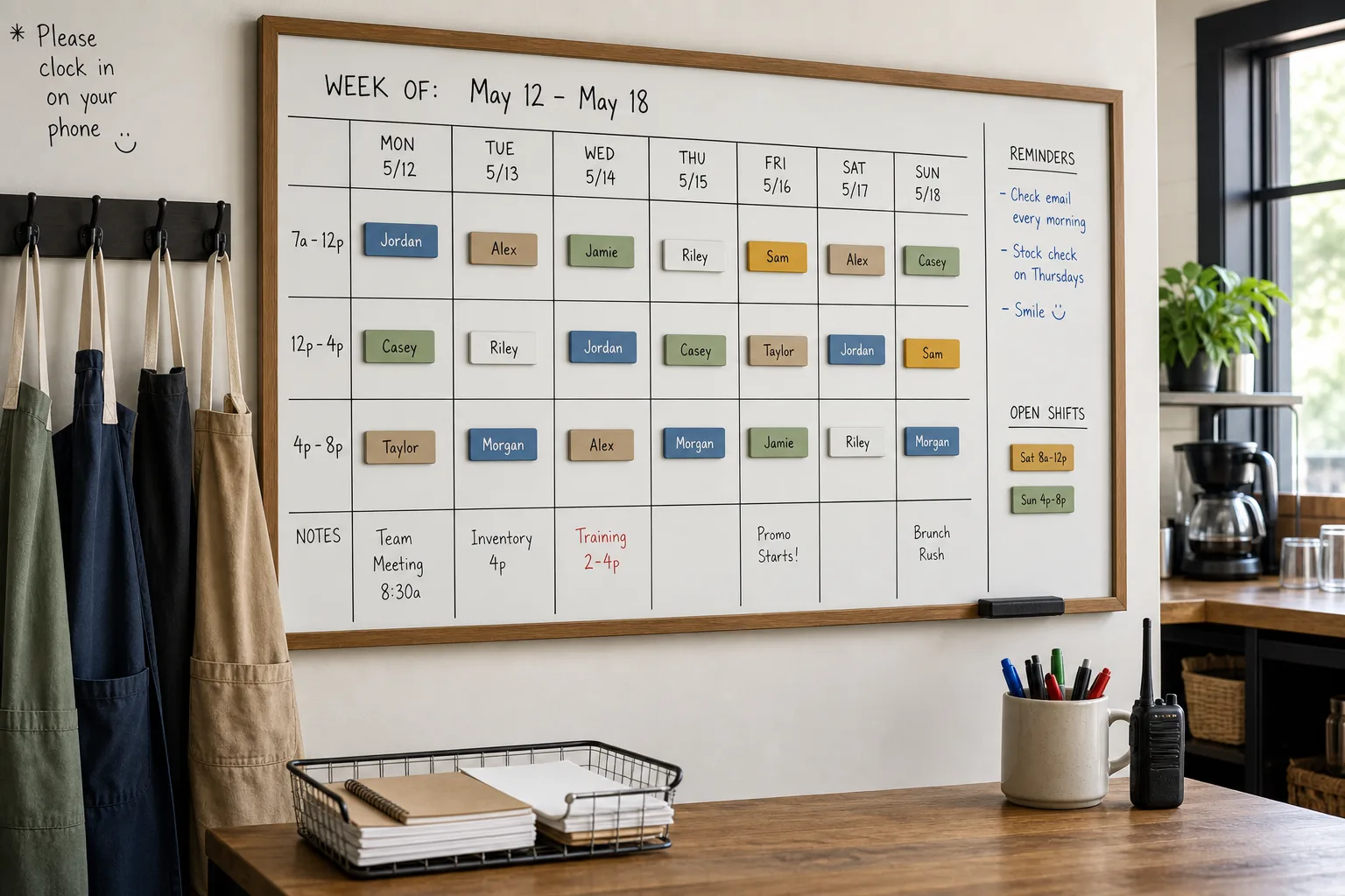 Platforms Like Deputy inspired workforce app preview