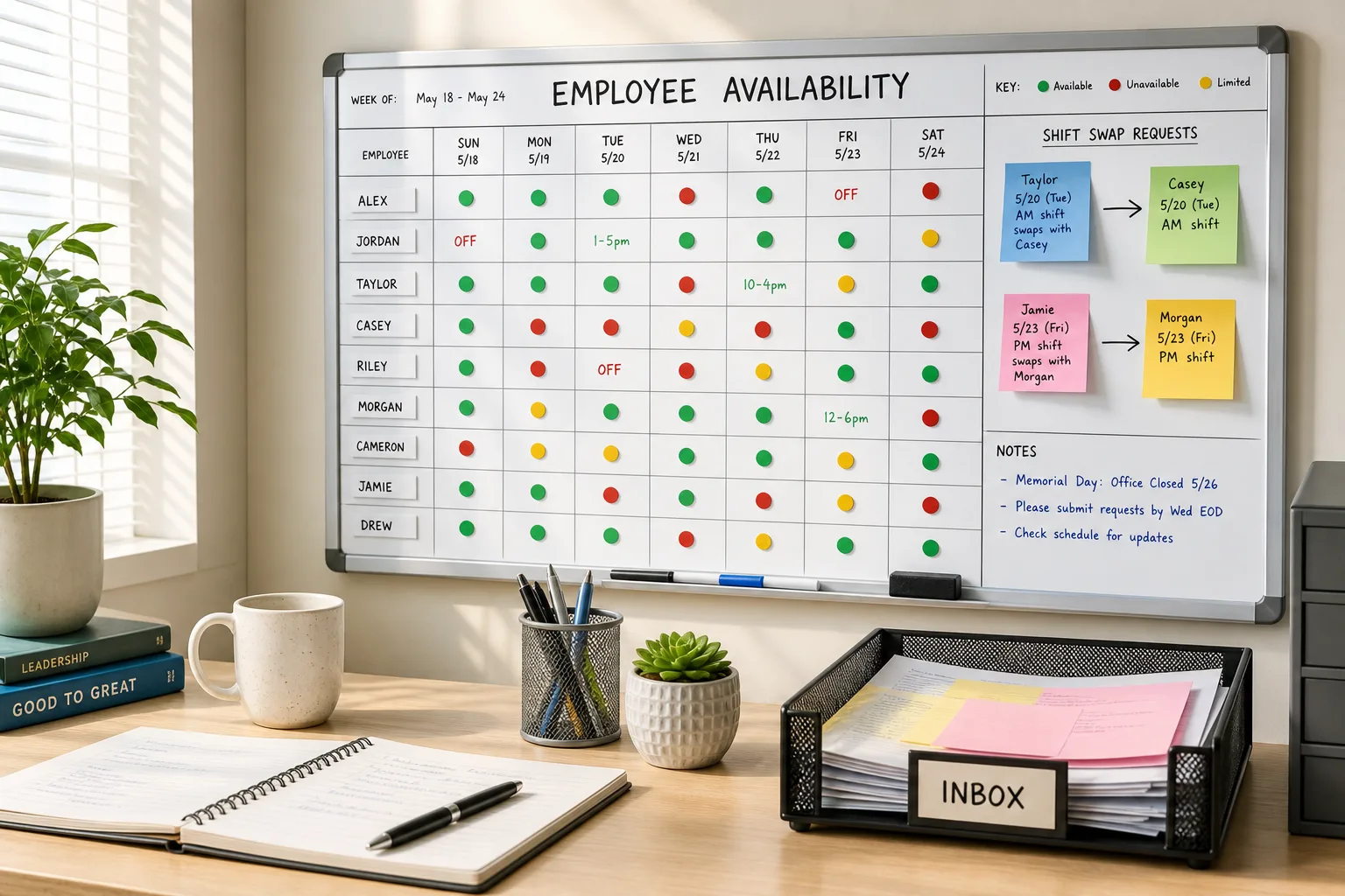 Platforms Like When I Work inspired workforce app preview